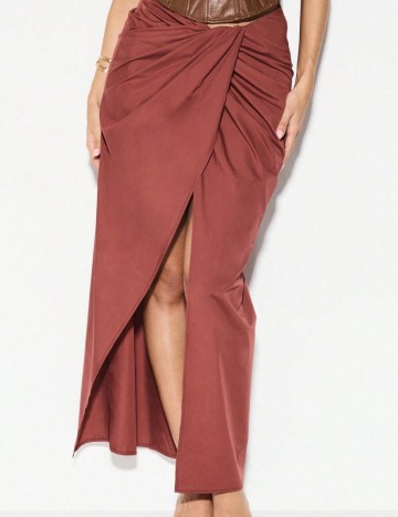 Fustă maxi Shein, cărămiziu