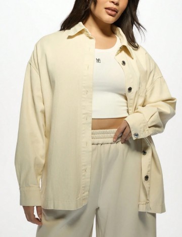 Jachetă Shein Curve+, bej