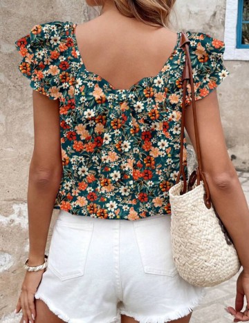 Cămașă cu m&acirc;necă scurtă Shein, mix culori