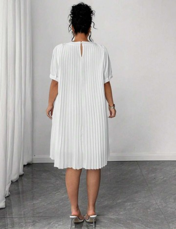 Rochie midi Shein Curve+, alb