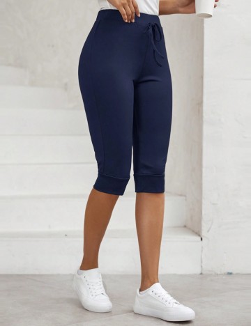 Pantaloni 3/4 Shein, albastru