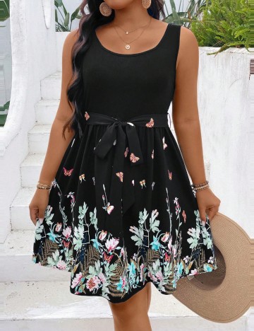 Rochie mini Shein Curve+, mix culori