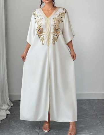 Rochie midi Shein Curve+, alb