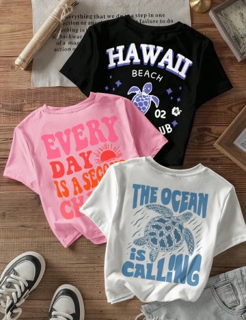 Set Tricouri Shein, mix culori