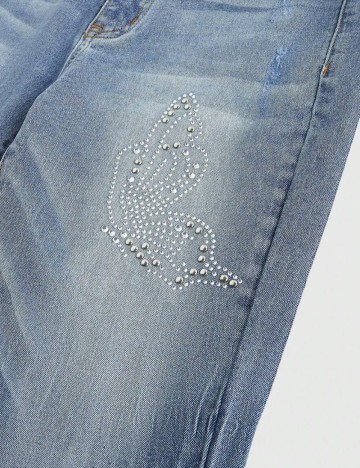 Jeans Shein Romwe, albastru