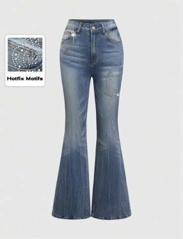 Jeans Shein Romwe, albastru