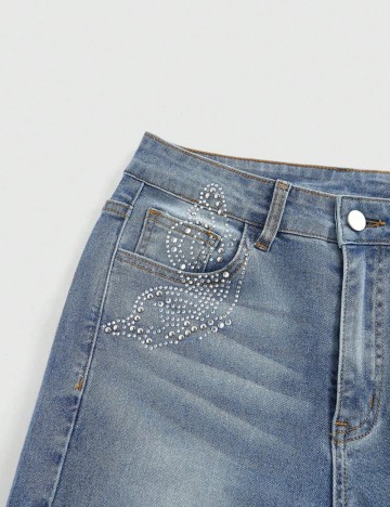 Jeans Shein Romwe, albastru