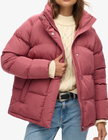 Geacă Superdry, cărămiziu