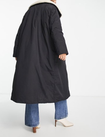 Geacă lungă ASOS, negru