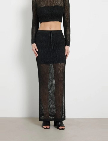 Fustă Guess, negru