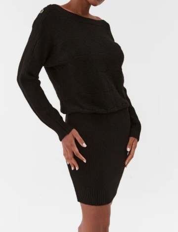 Rochie tricotată Guess, negru