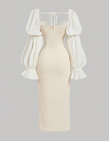 Rochie midi Shein Curve+, crem