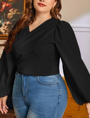 Cămașă Shein Curve+, negru