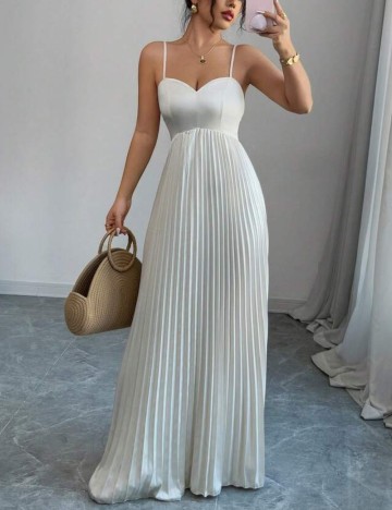 Rochie maxi Shein, crem