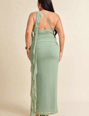 Rochie maxi Shein Curve+, verde