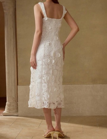 Rochie midi Shein MOTF, alb