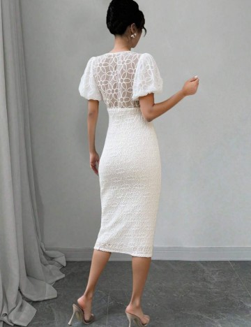 Rochie midi Shein, alb