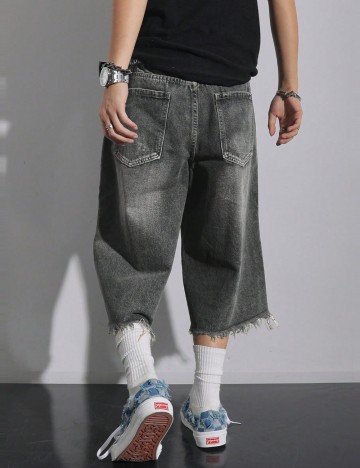 Jeans 3/4 Shein MANFINITY, gri