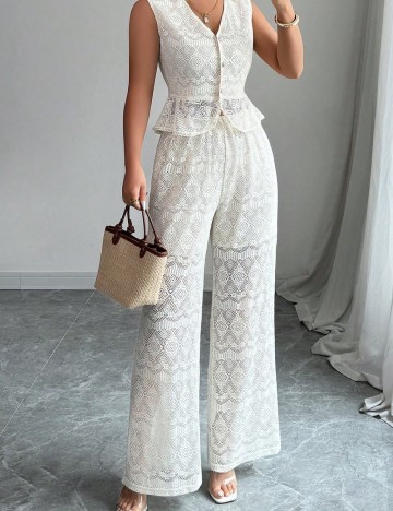 Pantaloni Shein, crem