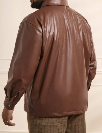 Geacă Imitație Piele Shein, maro