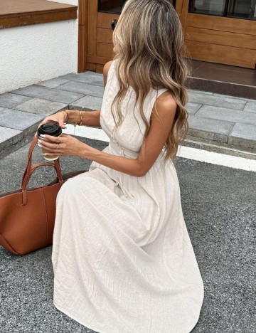 Rochie maxi Shein, crem