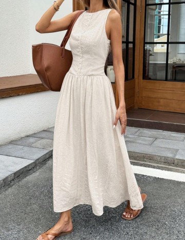 Rochie maxi Shein, crem