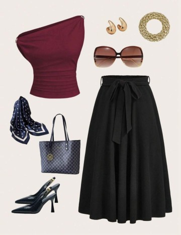 Fustă midi Shein, negru