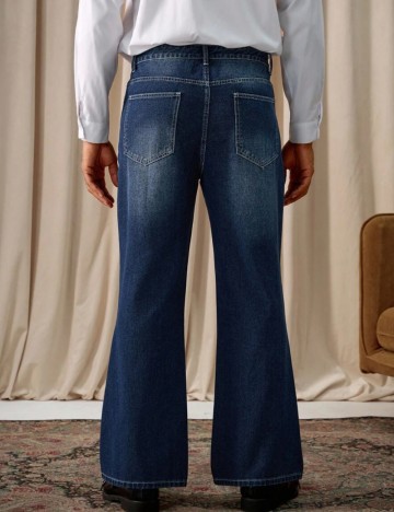 Jeans Shein MANFINITY, albastru