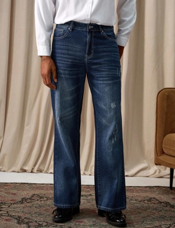 Jeans Shein MANFINITY, albastru