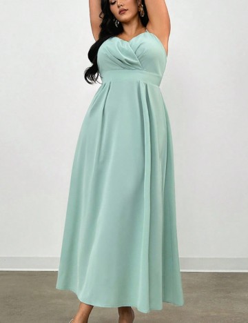 Rochie midi Shein Curve+, verde