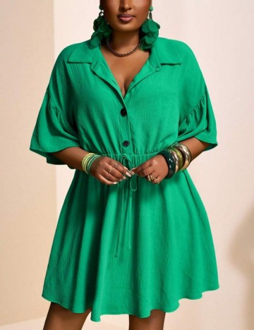 Rochie mini Shein Curve+, verde