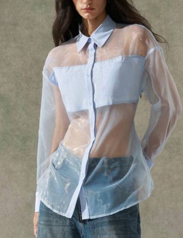 Cămașă Shein, albastru