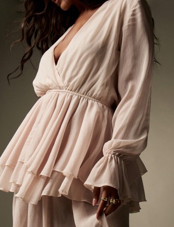 Rochie maxi Shein Missguided, bej