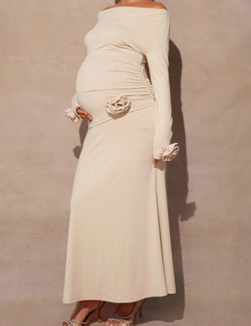 Rochie maxi Shein, crem