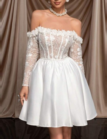 Rochie Scurtă Shein, alb