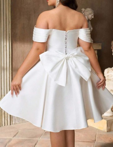 Rochie mini Shein Curve+, alb