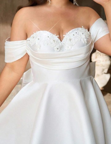 Rochie mini Shein Curve+, alb