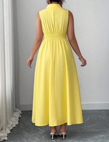 Rochie maxi Shein Curve+, galben