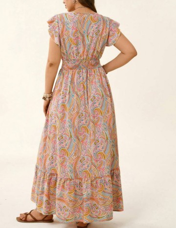 Rochie maxi Shein Curve+, mix culori