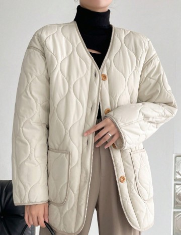 Geacă Shein DAZY, crem