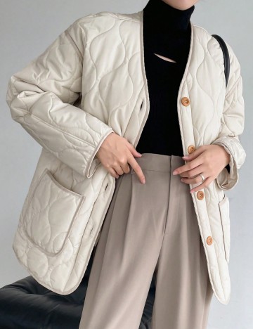 Geacă Shein DAZY, crem