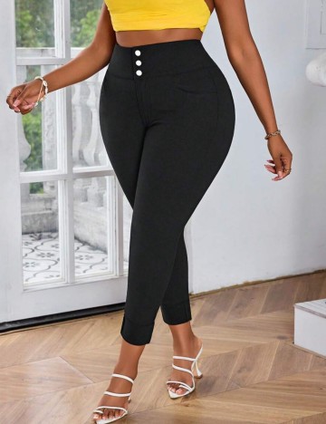 Pantaloni Shein Curve+, negru