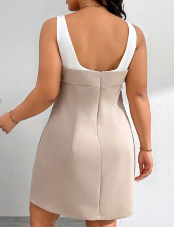 Rochie mini Shein Curve+, bej