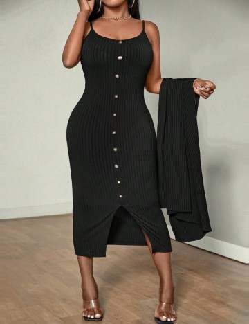 Set Rochie și Cardigan Shein, negru