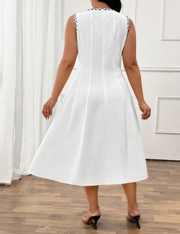 Rochie maxi Shein Curve+, alb