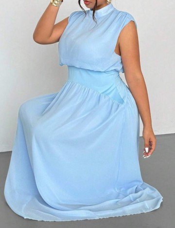 Rochie maxi Shein Curve+, albastru