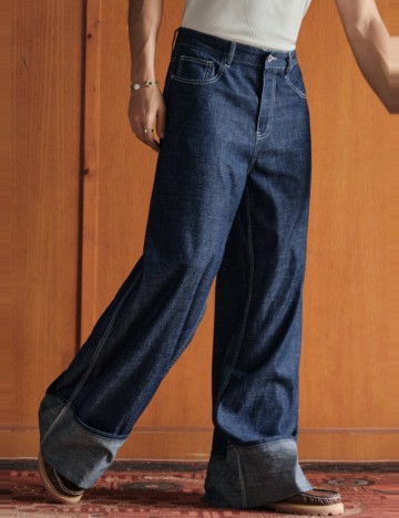 Jeans Shein MANFINITY, albastru