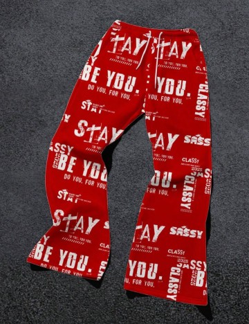 Pantaloni Shein, roșu