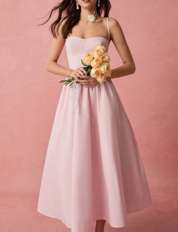 Rochie midi Shein, roz