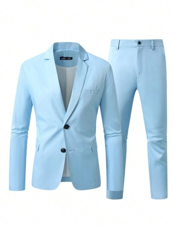 Costum Shein MANFINITY, albastru